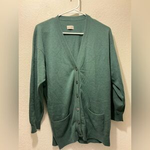 Vintage Sweater 100% pure cashmere made in Scotland in Green